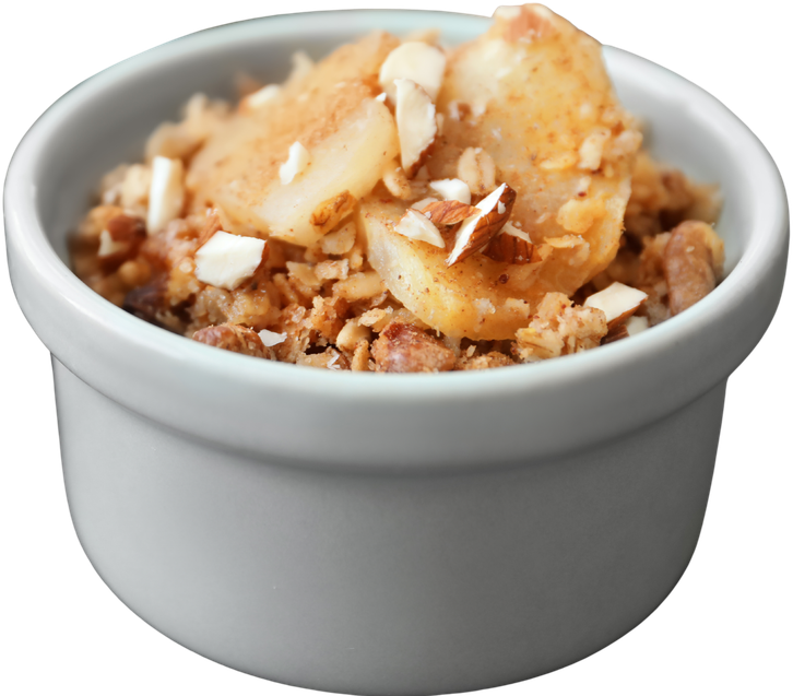 Apple cobbler in a ramekin